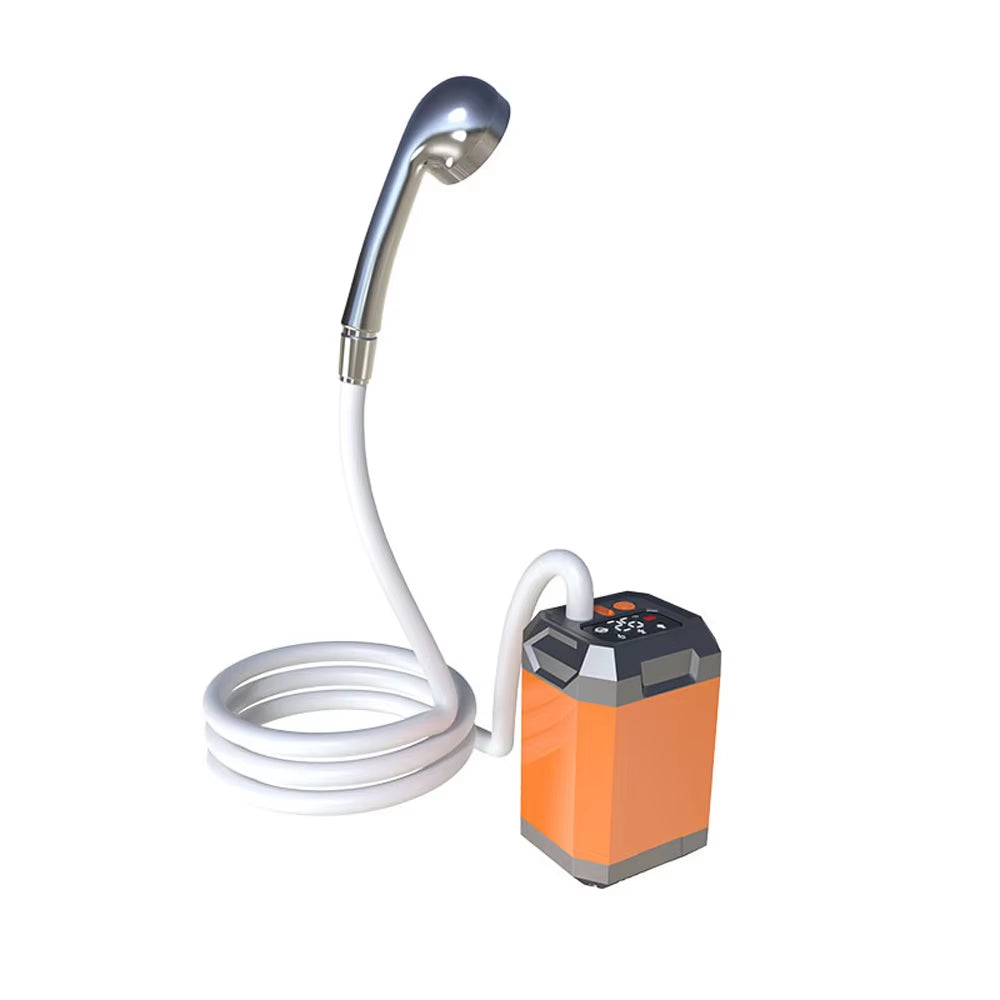 Rechargeable Portable Camping Shower - 4.9Ft Shower Head for Outdoor Travel, Hiking, Beach & Pet Cleaning