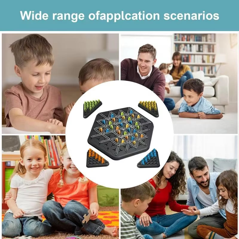 Ultimate Geometry Triangle Chess Puzzle Game - Fun Family Interactive Toy for Logical Thinking and Party Battles!