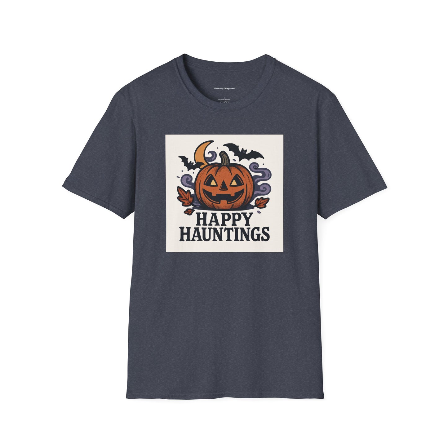 Halloween Unisex T-Shirt - Happy Hauntings & Here for the Boos