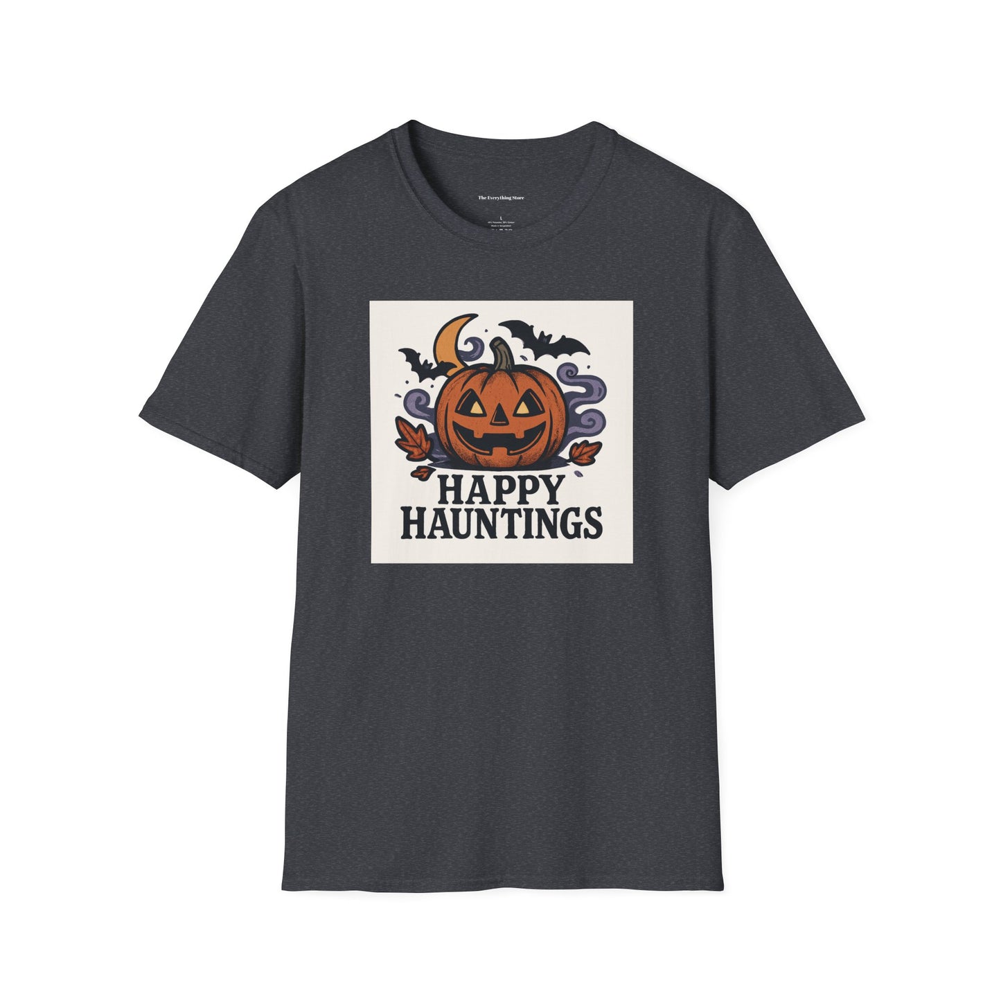 Halloween Unisex T-Shirt - Happy Hauntings & Here for the Boos