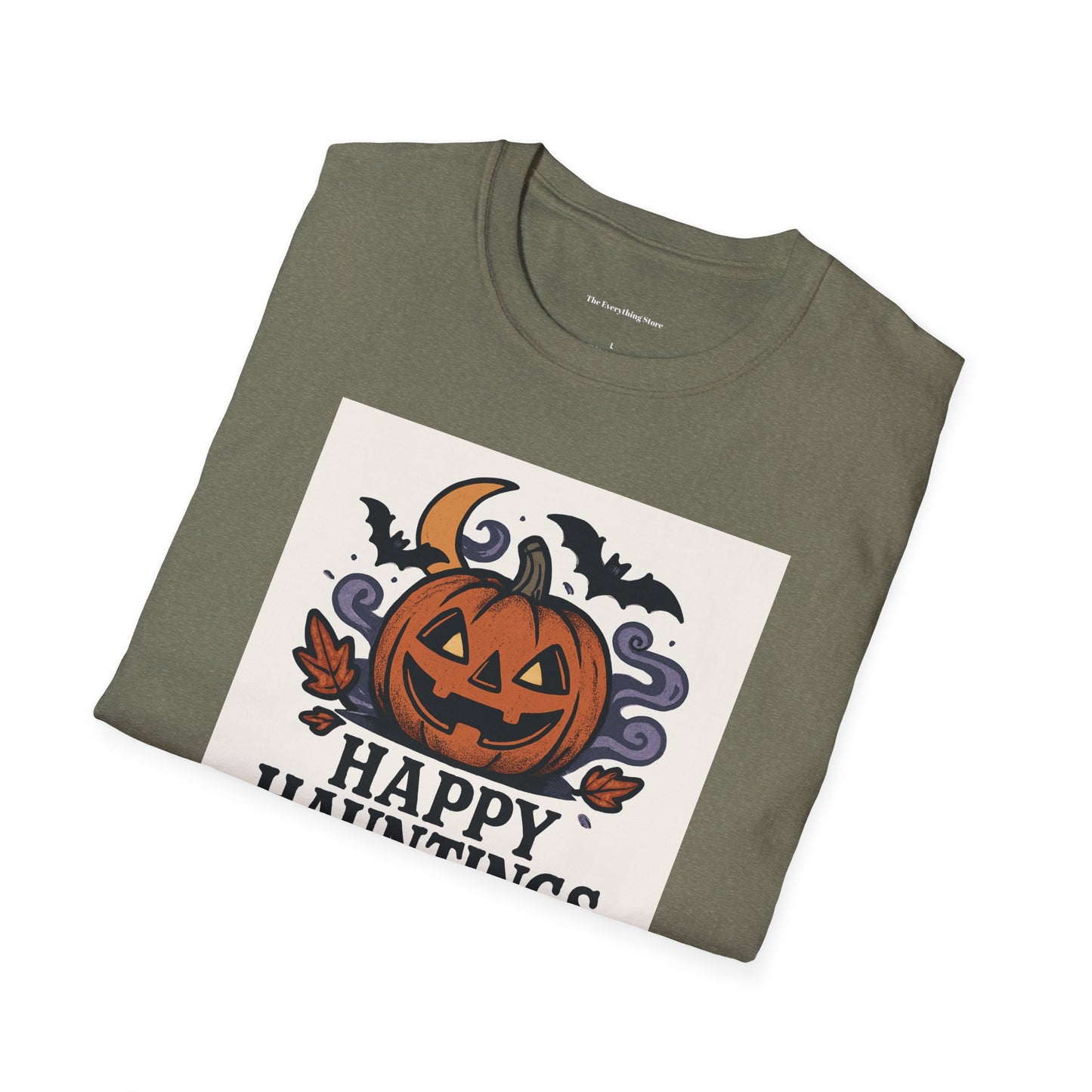 Halloween Unisex T-Shirt - Happy Hauntings & Here for the Boos