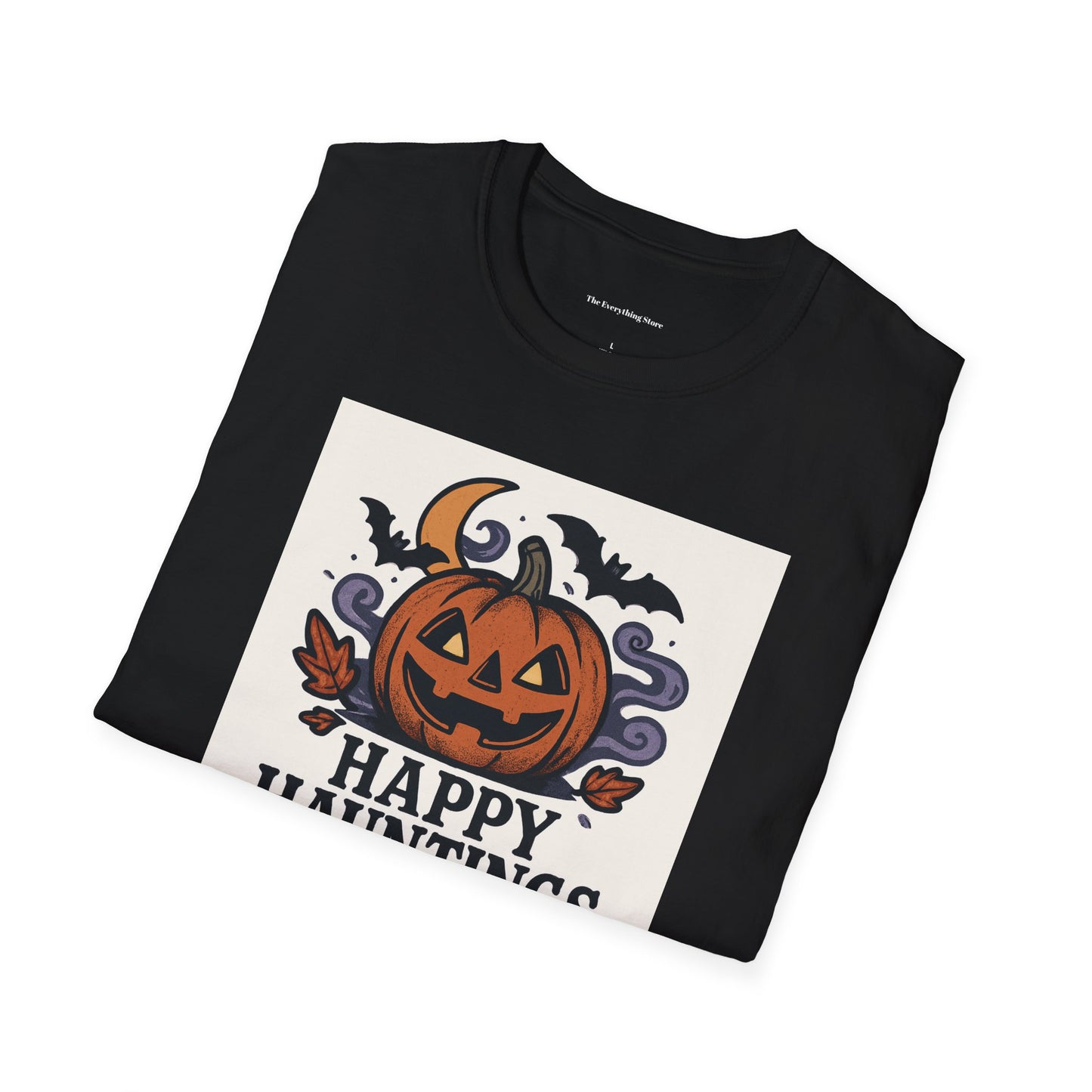 Halloween Unisex T-Shirt - Happy Hauntings & Here for the Boos