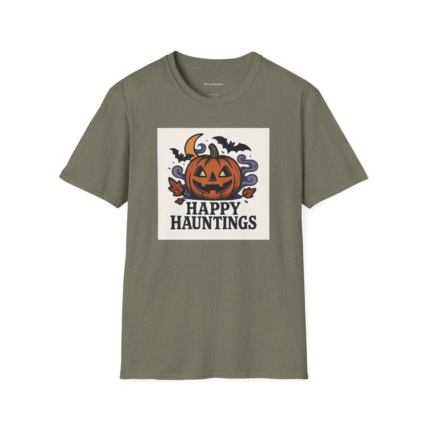 Halloween Unisex T-Shirt - Happy Hauntings & Here for the Boos