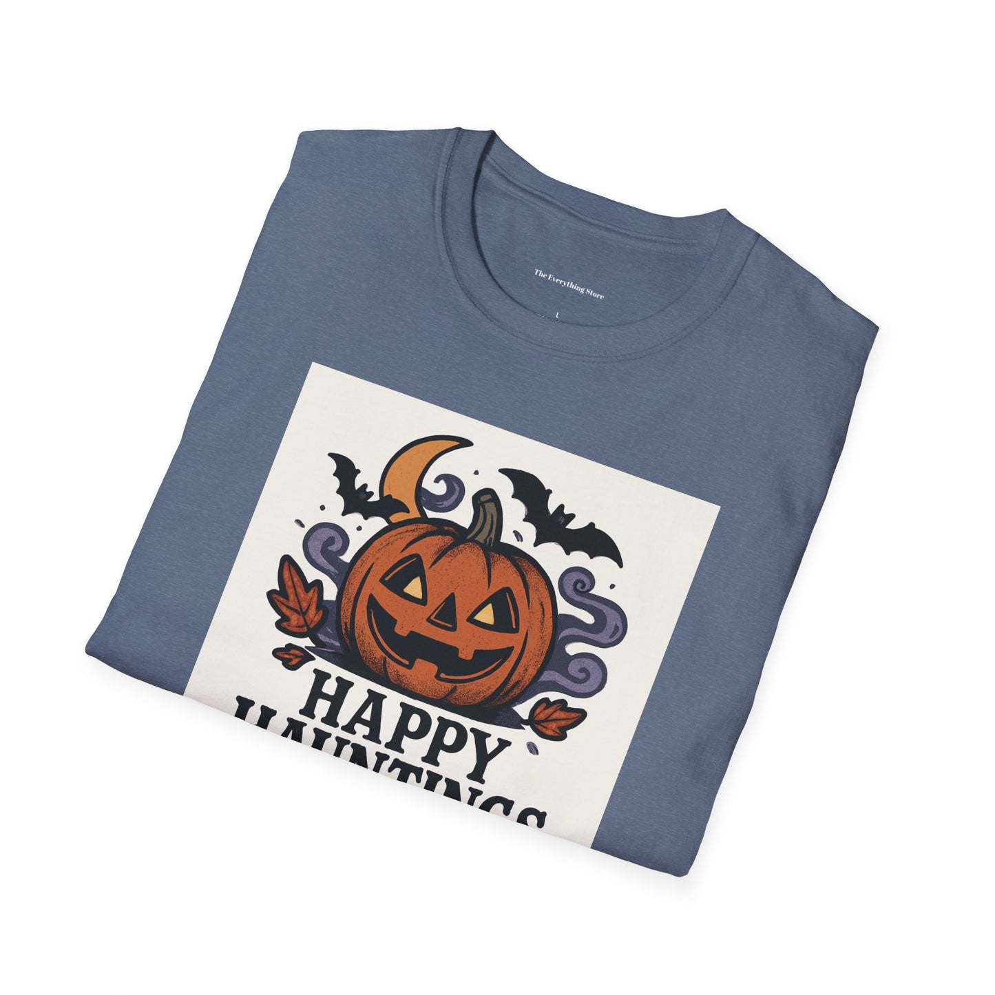 Halloween Unisex T-Shirt - Happy Hauntings & Here for the Boos
