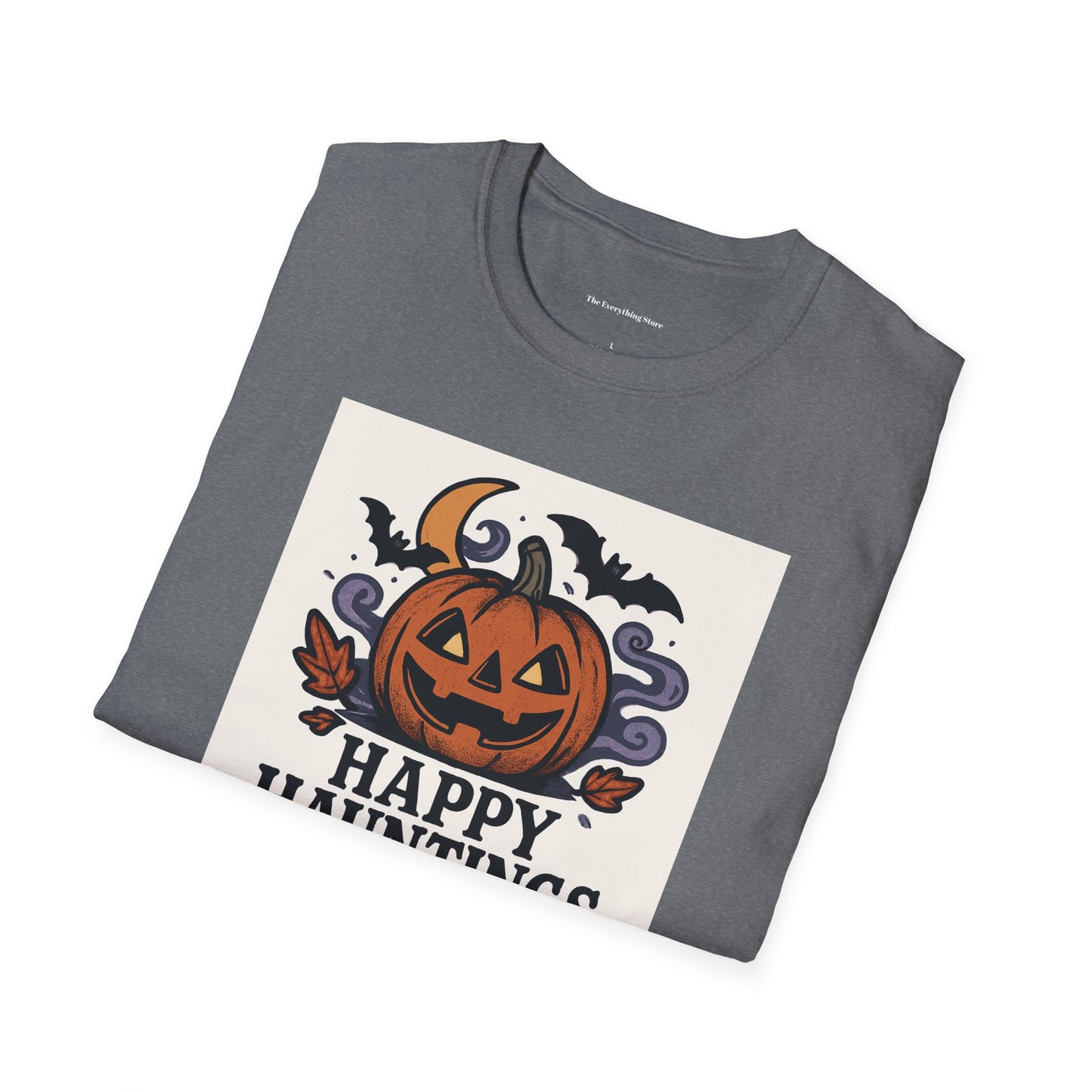 Halloween Unisex T-Shirt - Happy Hauntings & Here for the Boos