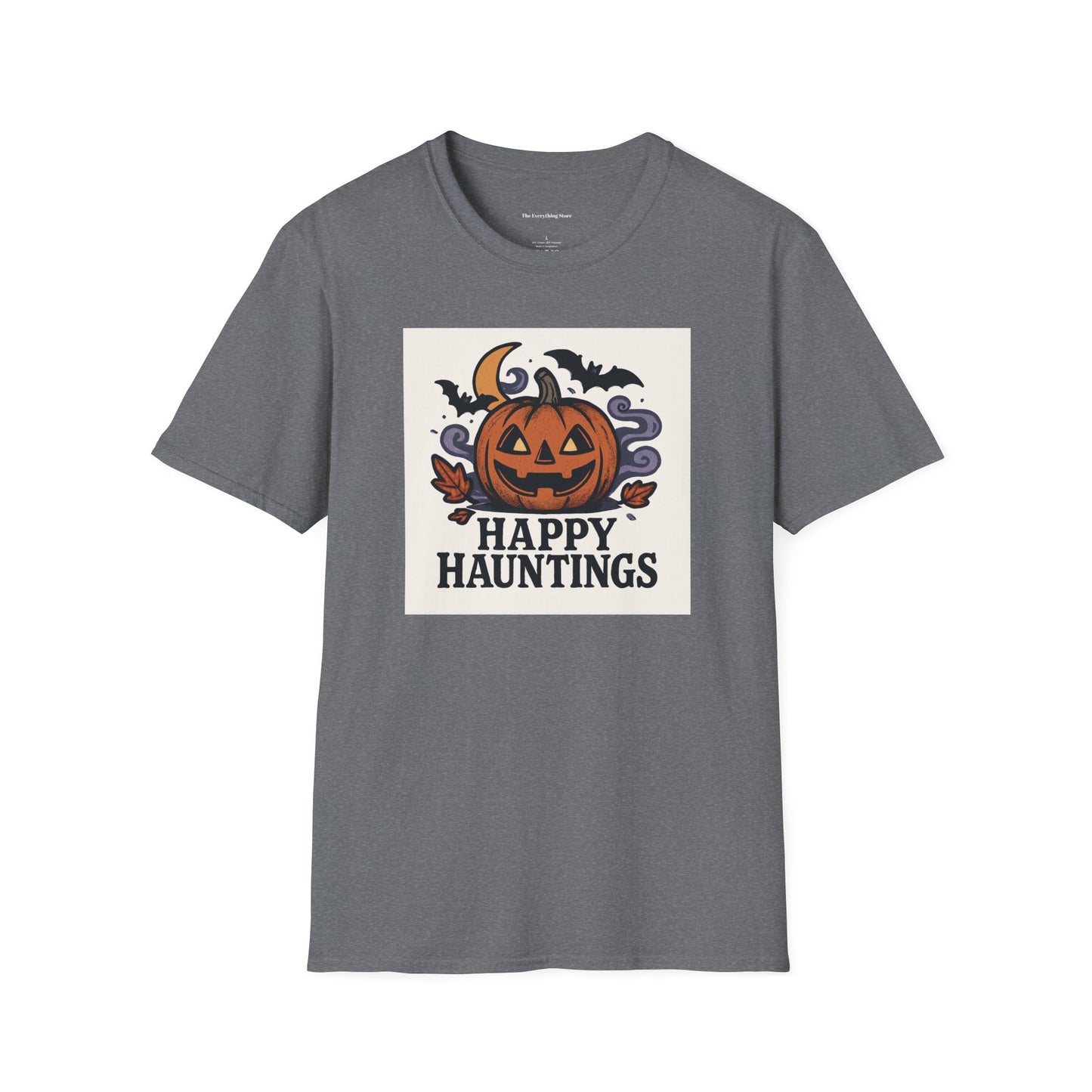 Halloween Unisex T-Shirt - Happy Hauntings & Here for the Boos