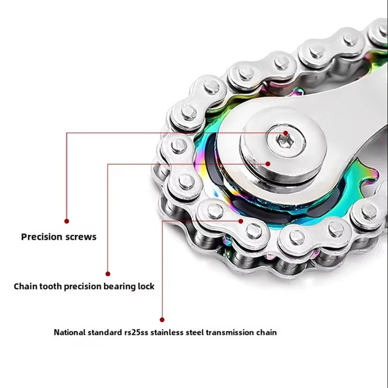Sprocket Spin: Premium Metal Fidget Spinner for Stress Relief - Perfect for Kids & Adults