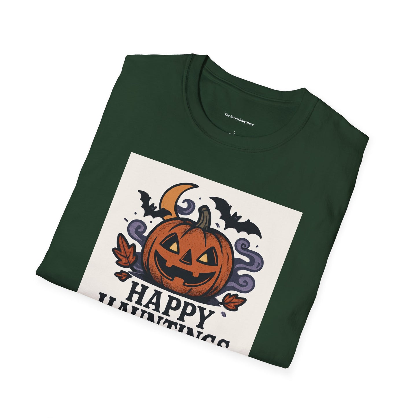 Halloween Unisex T-Shirt - Happy Hauntings & Here for the Boos