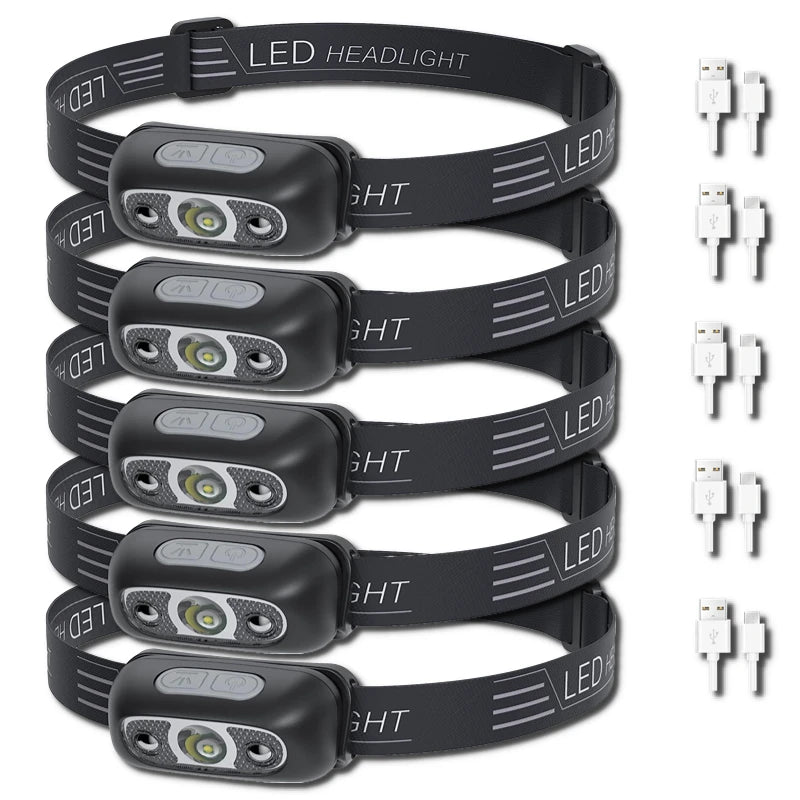 Powerful Waterproof Mini LED Headlamp - Perfect for Night Fishing and Outdoor Adventures