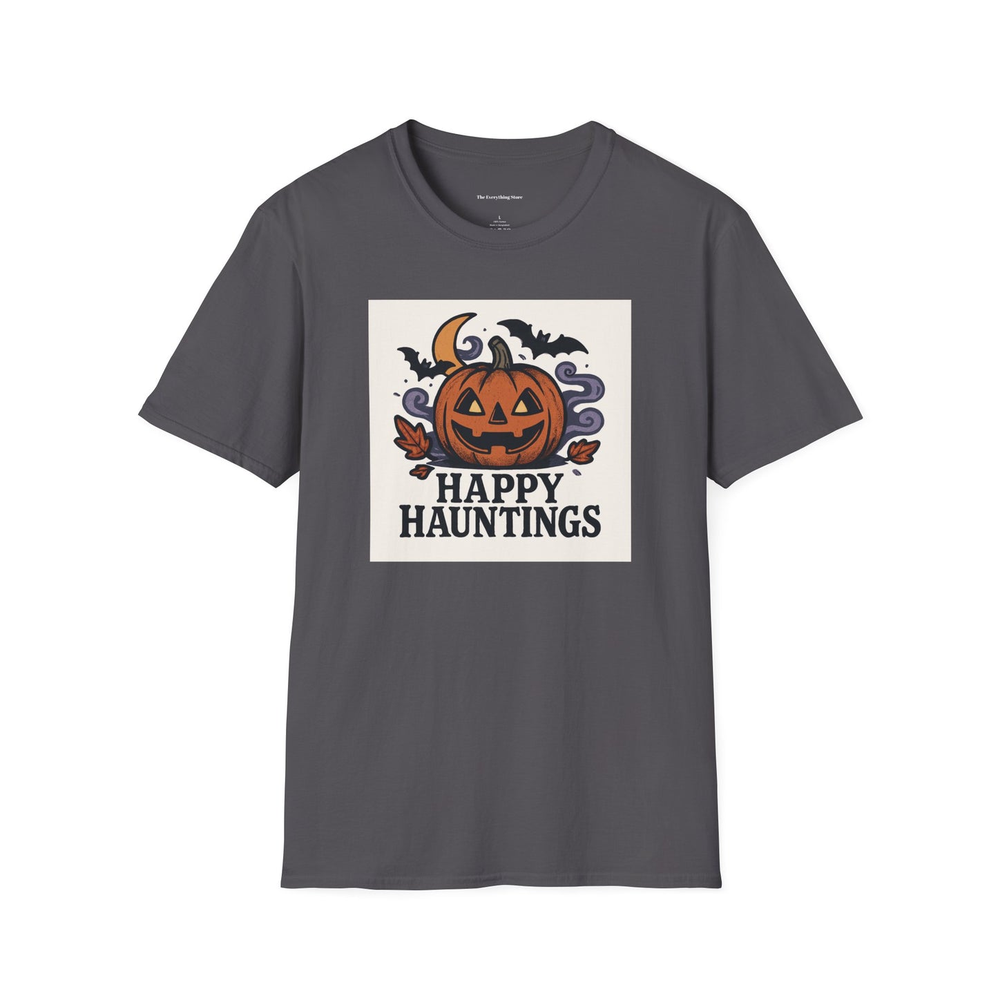 Halloween Unisex T-Shirt - Happy Hauntings & Here for the Boos
