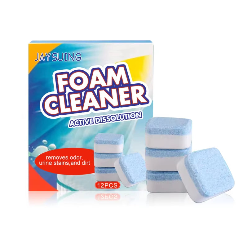 12-Pack Powerful Toilet Foam Cleaner - Eliminate Yellow Stains and Odors!