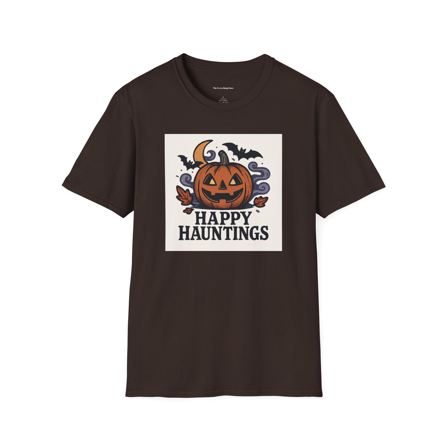 Halloween Unisex T-Shirt - Happy Hauntings & Here for the Boos