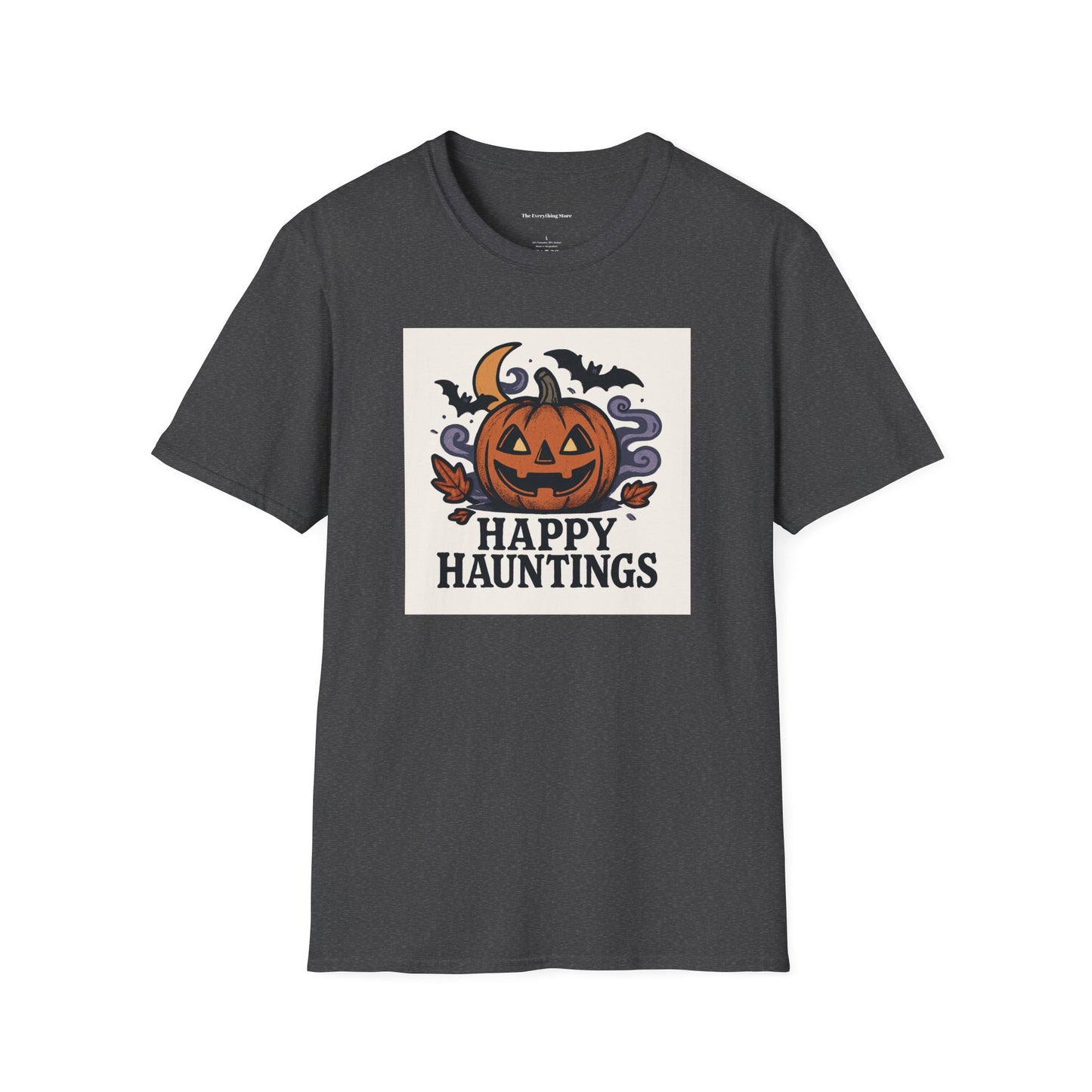 Halloween Unisex T-Shirt - Happy Hauntings & Here for the Boos