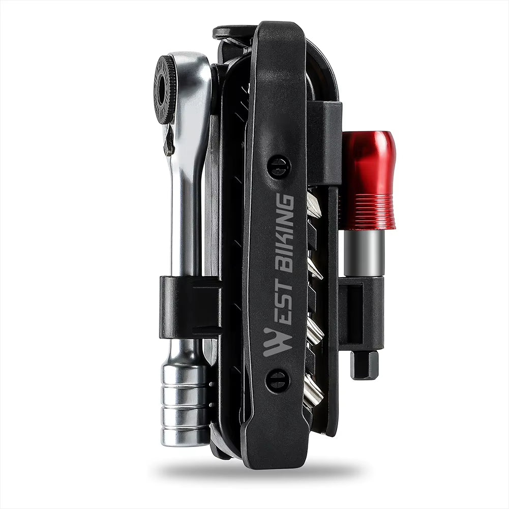 Versatile Mini Ratchet Wrench Tool Kit - Essential Multi-Function Repair Set for Mountain and Road Bikes