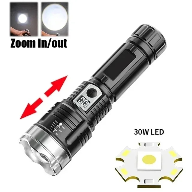 Ultra Bright USB Rechargeable Tactical LED Flashlight - Perfect for Camping, Hiking, and Outdoor Adventures