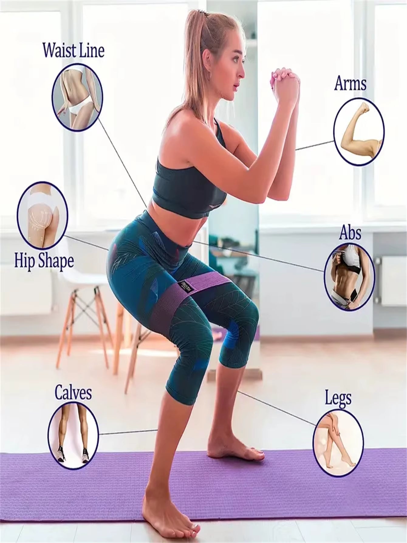 Ultimate Pilates Yoga Resistance Bands - Perfect for Booty & Leg Workouts!