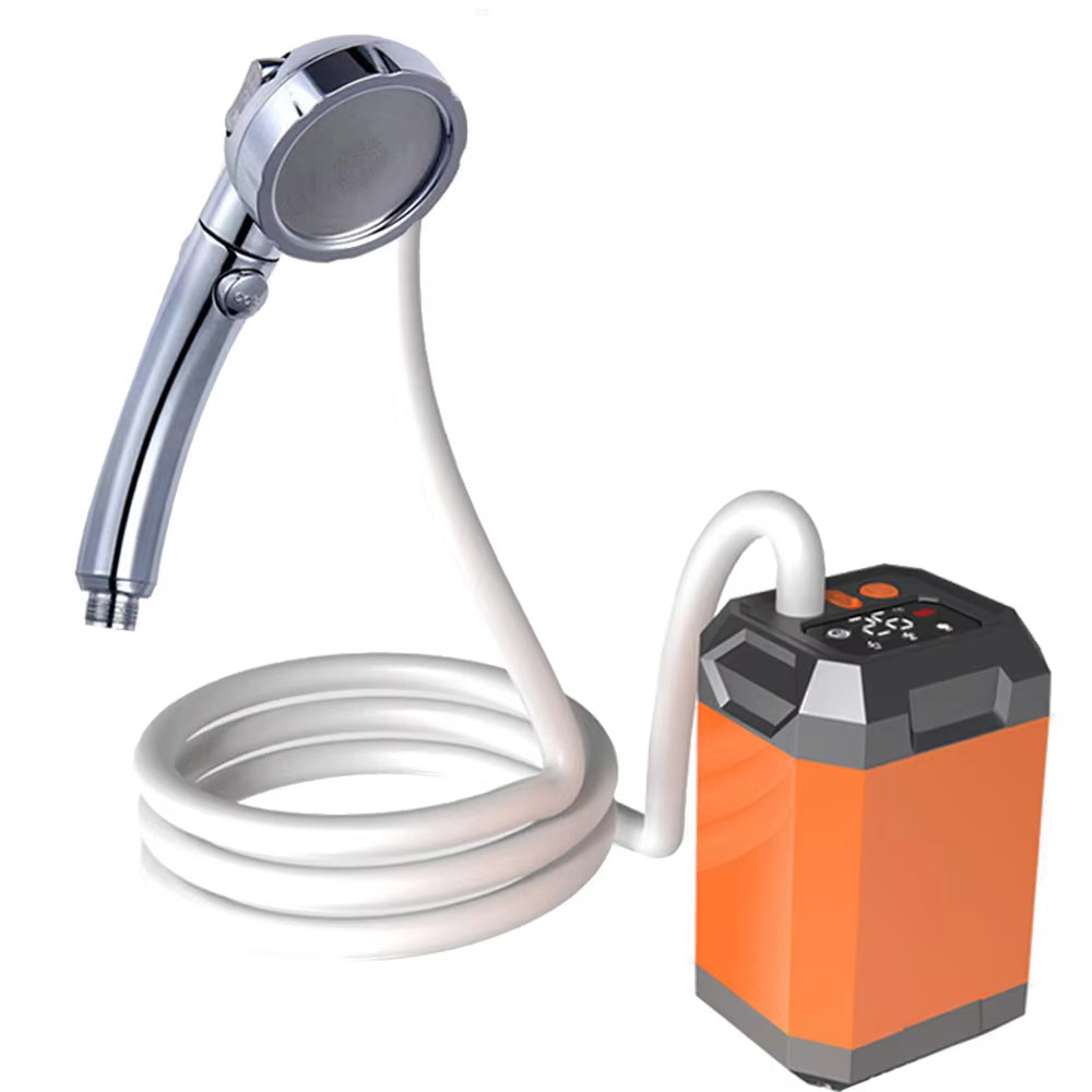 Rechargeable Portable Camping Shower - 4.9Ft Shower Head for Outdoor Travel, Hiking, Beach & Pet Cleaning