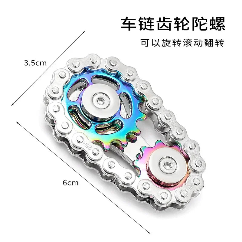 Sprocket Spin: Premium Metal Fidget Spinner for Stress Relief - Perfect for Kids & Adults