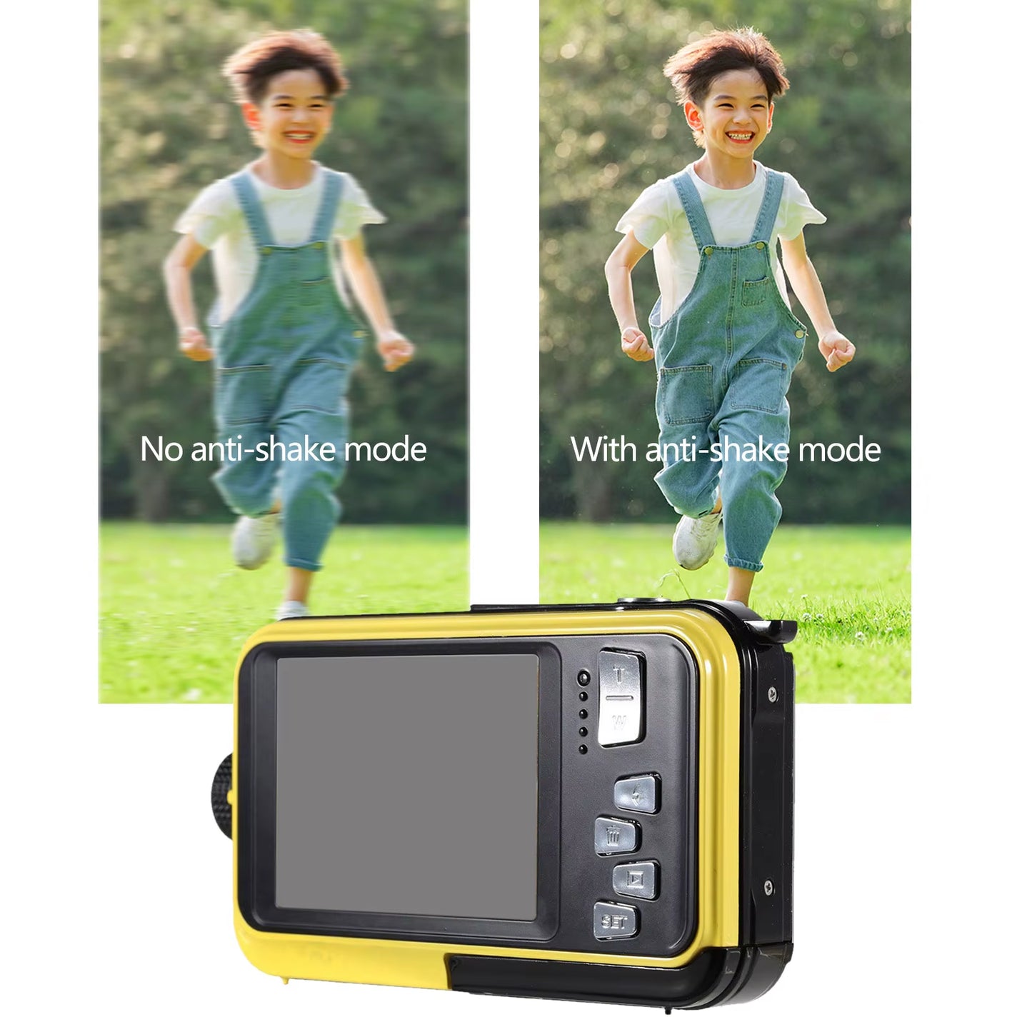 Explore Underwater Adventures with the 16X Dual Screen Waterproof HD Camera - 2.7K Video & 48MP Photos for Snorkeling Fun!
