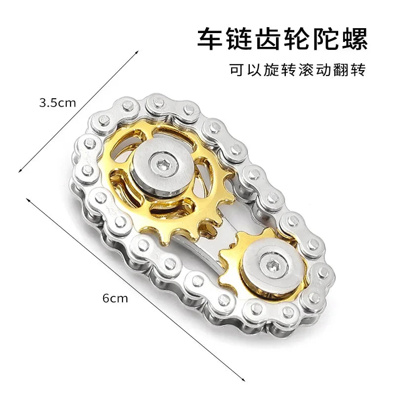 Sprocket Spin: Premium Metal Fidget Spinner for Stress Relief - Perfect for Kids & Adults