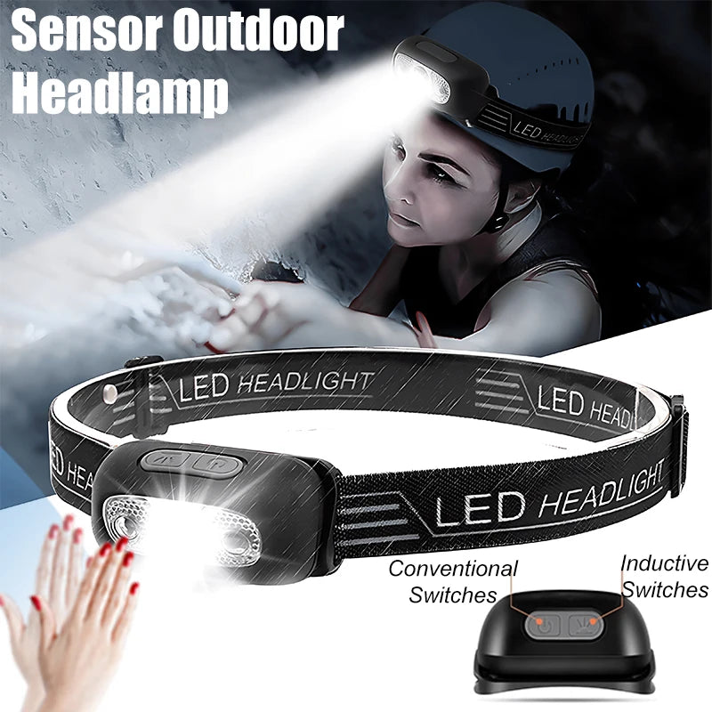 Powerful Waterproof Mini LED Headlamp - Perfect for Night Fishing and Outdoor Adventures