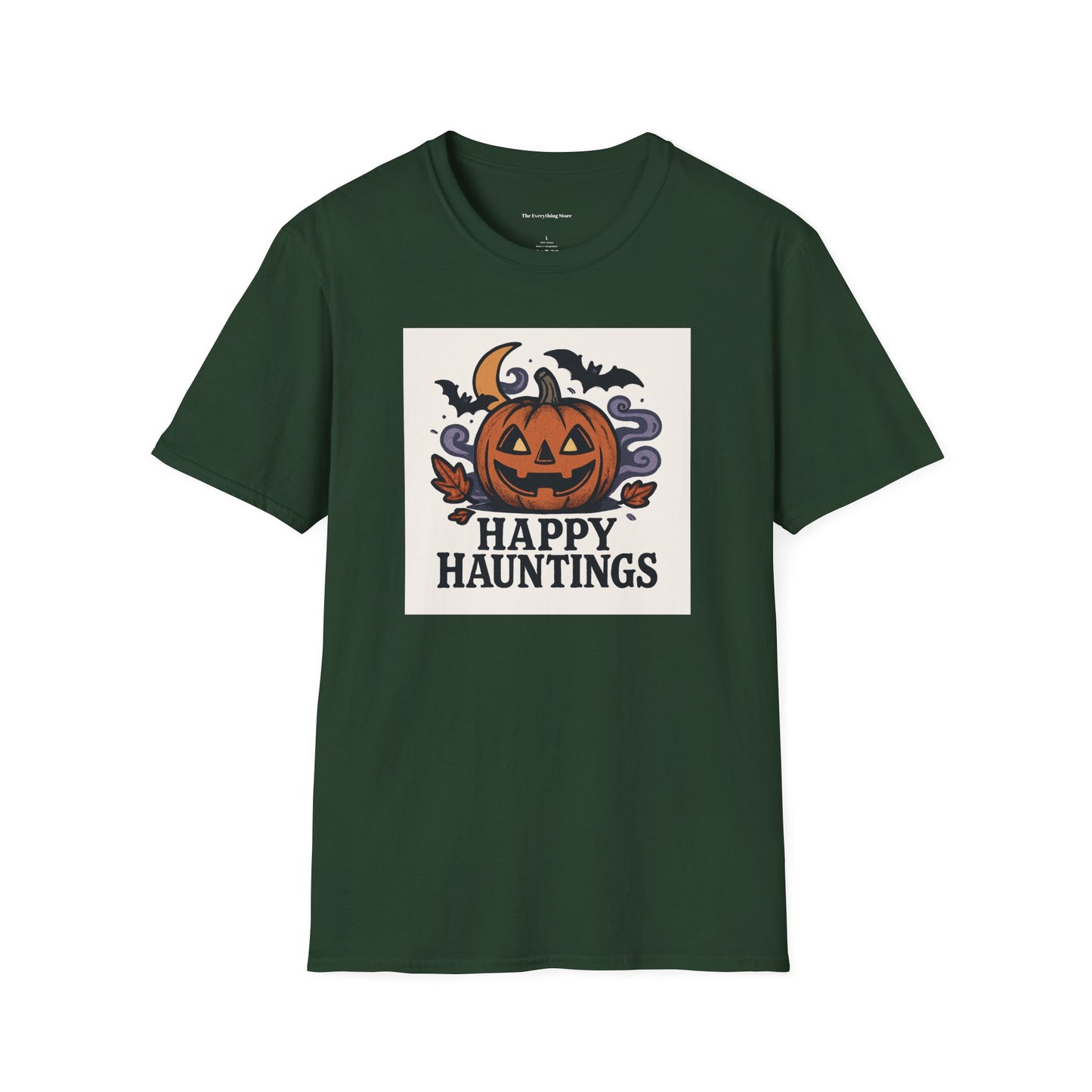 Halloween Unisex T-Shirt - Happy Hauntings & Here for the Boos