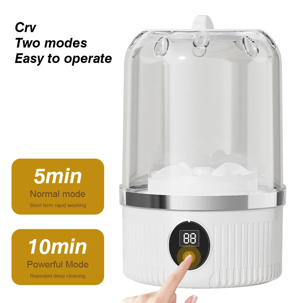 Portable Rechargeable Cordless Mini Washing Machine – Perfect for Travel, Home, and Dorm Life!