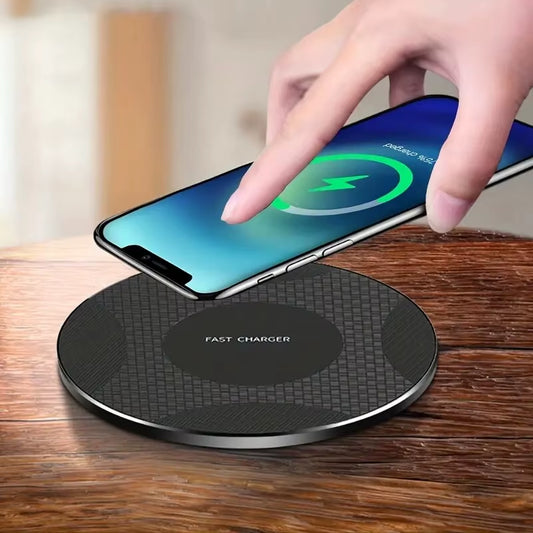 VIKEFON Ultra-Thin Wireless Charger Pad Stand - Fast Charging Dock for iPhone 14/13/12, Samsung & Xiaomi