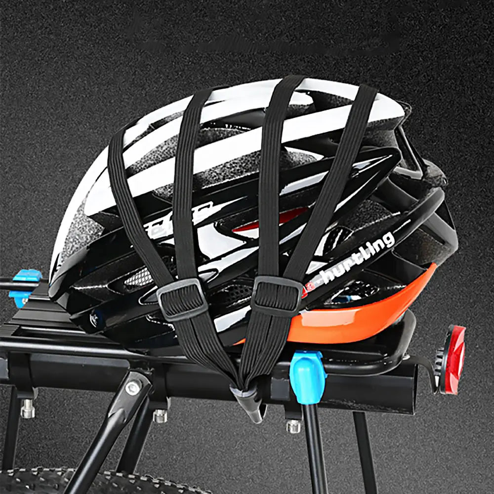 Highly Elastic Luggage Binding Cord for Motorcycles - Retractable Helmet Strap with 2 Hooks
