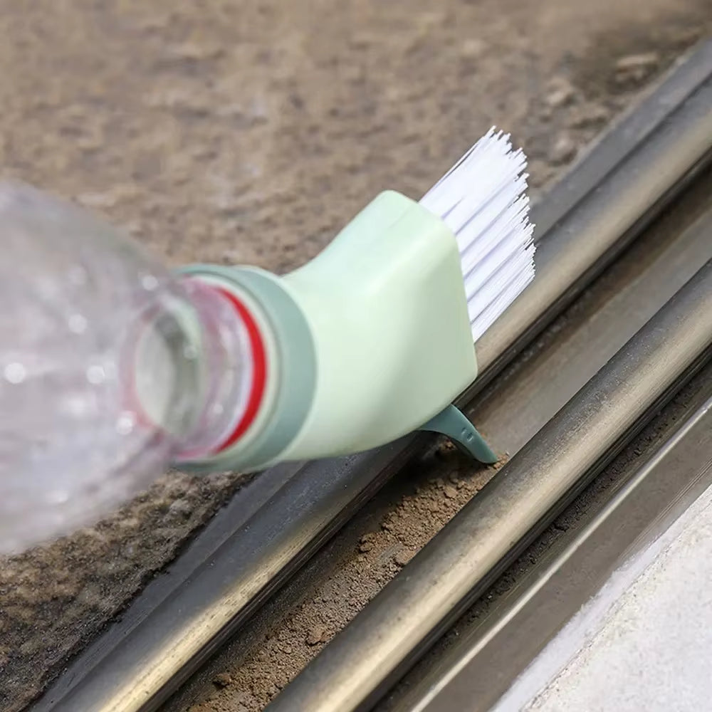 2-in-1 Multifunctional Gap & Water Bottle Cleaning Brush - Convenient Plastic Kitchen Tool