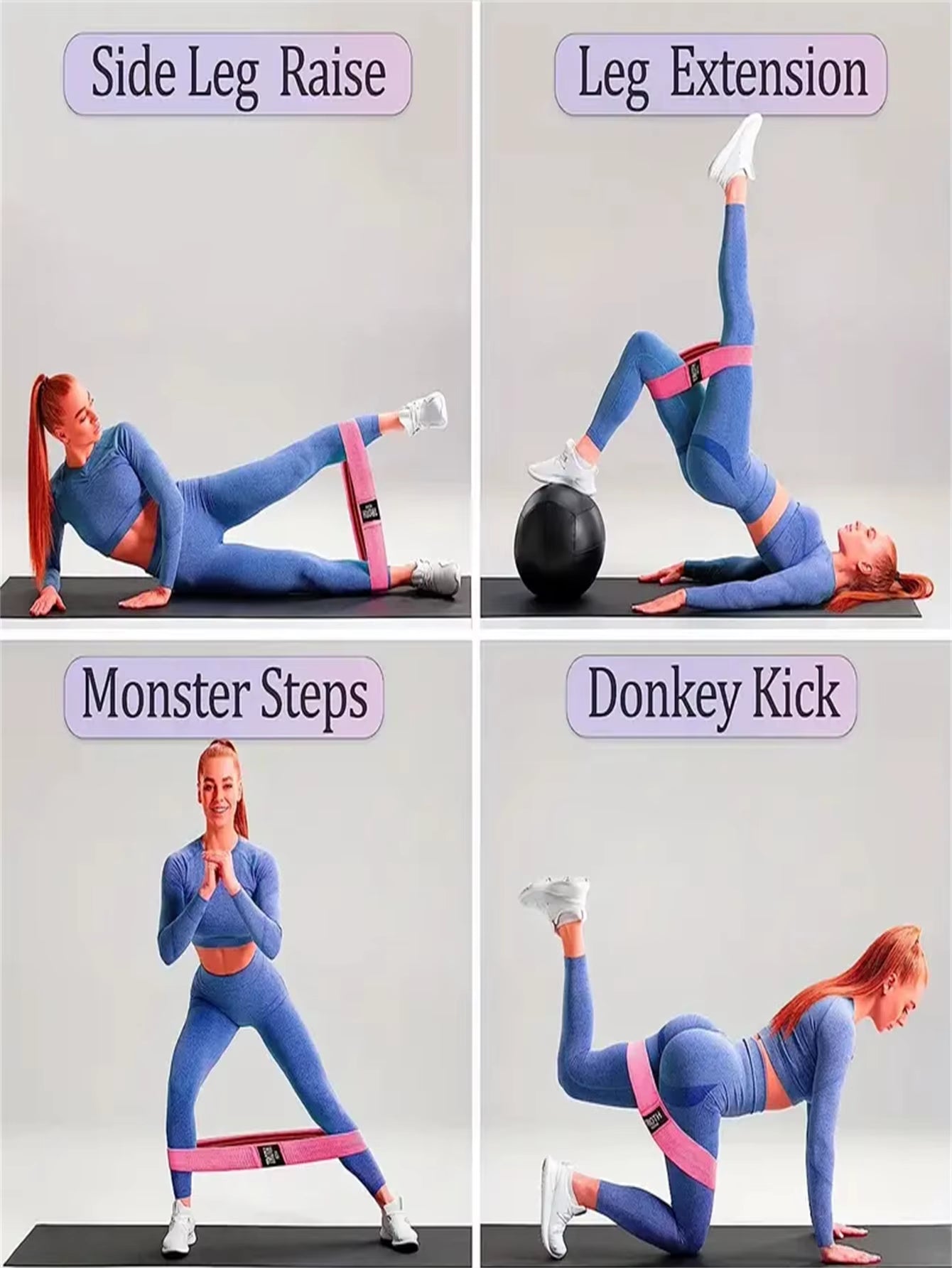 Ultimate Pilates Yoga Resistance Bands - Perfect for Booty & Leg Workouts!