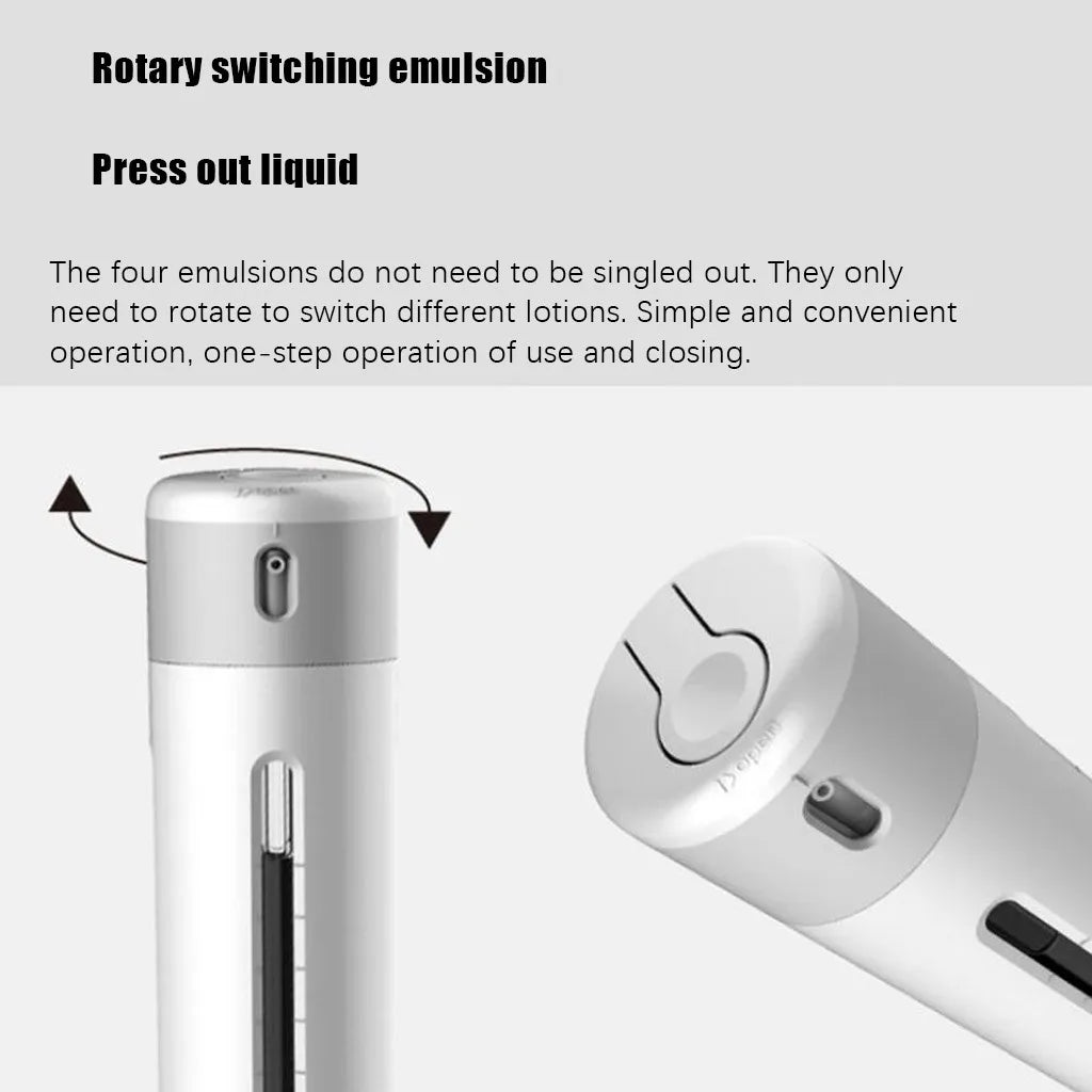 4-in-1 Travel Dispenser Bottle for Shampoo, Lotion, Shower Gel & Soap - Convenient Empty Containers for On-the-Go Use