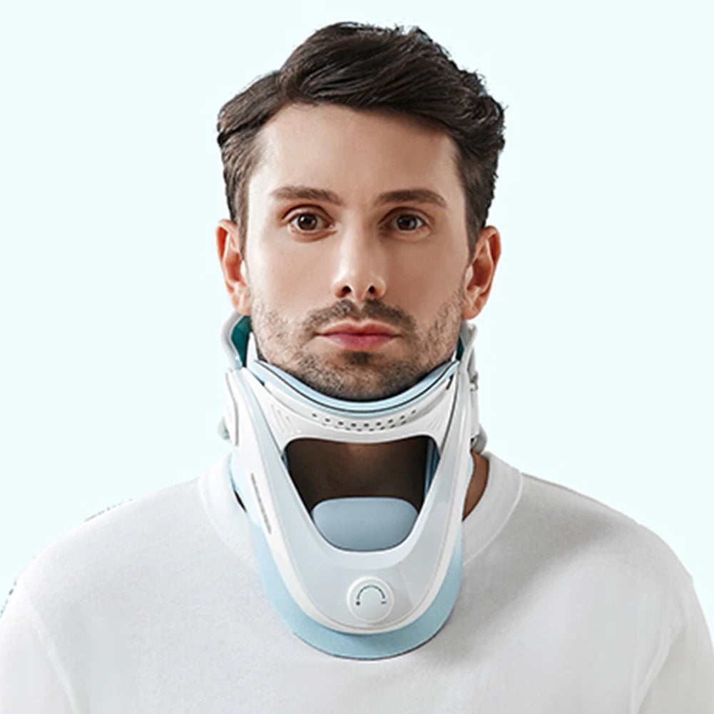 Ultimate Cervical Traction Device & Neck Brace Set - Adjustable Neck Stretcher for Relaxation at Home, Travel, and Office