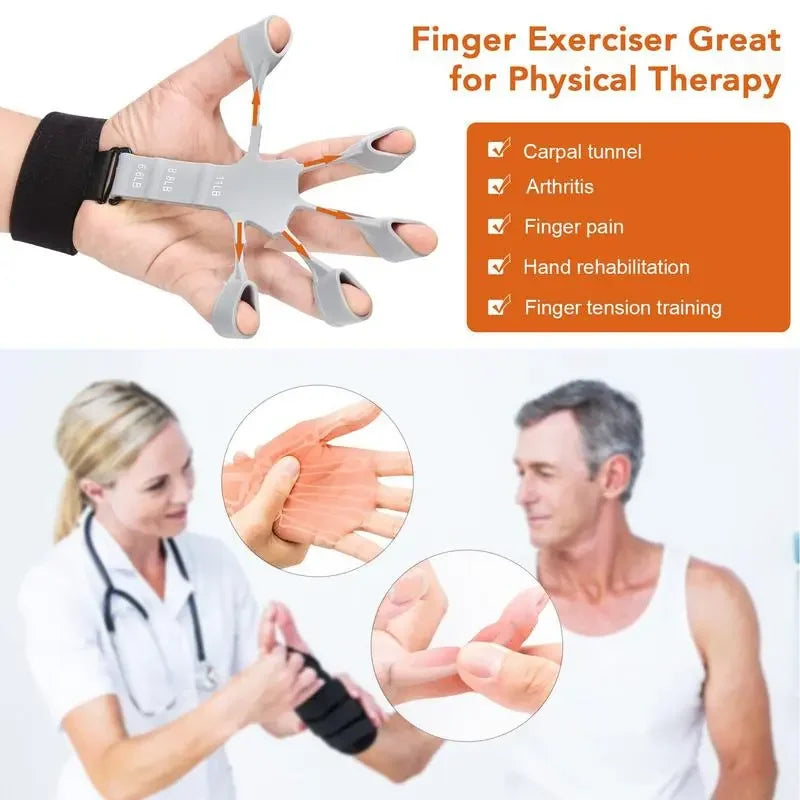 Ultimate Finger Gripper & Exerciser – 6 Resistance Levels for Hand Strength Training & Recovery