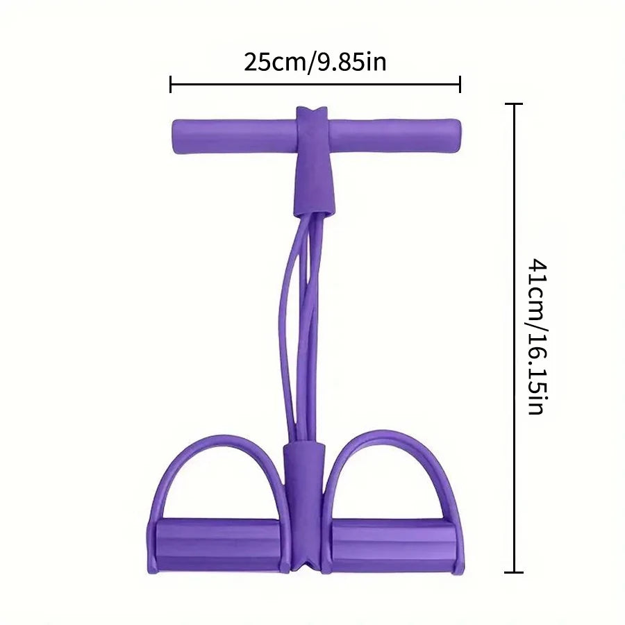 6-Tube Elastic Yoga Resistance Band for Abdominal, Waist, Arm, and Leg Stretching - Perfect for Slimming Training