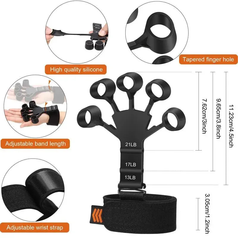 Ultimate Finger Gripper & Exerciser – 6 Resistance Levels for Hand Strength Training & Recovery