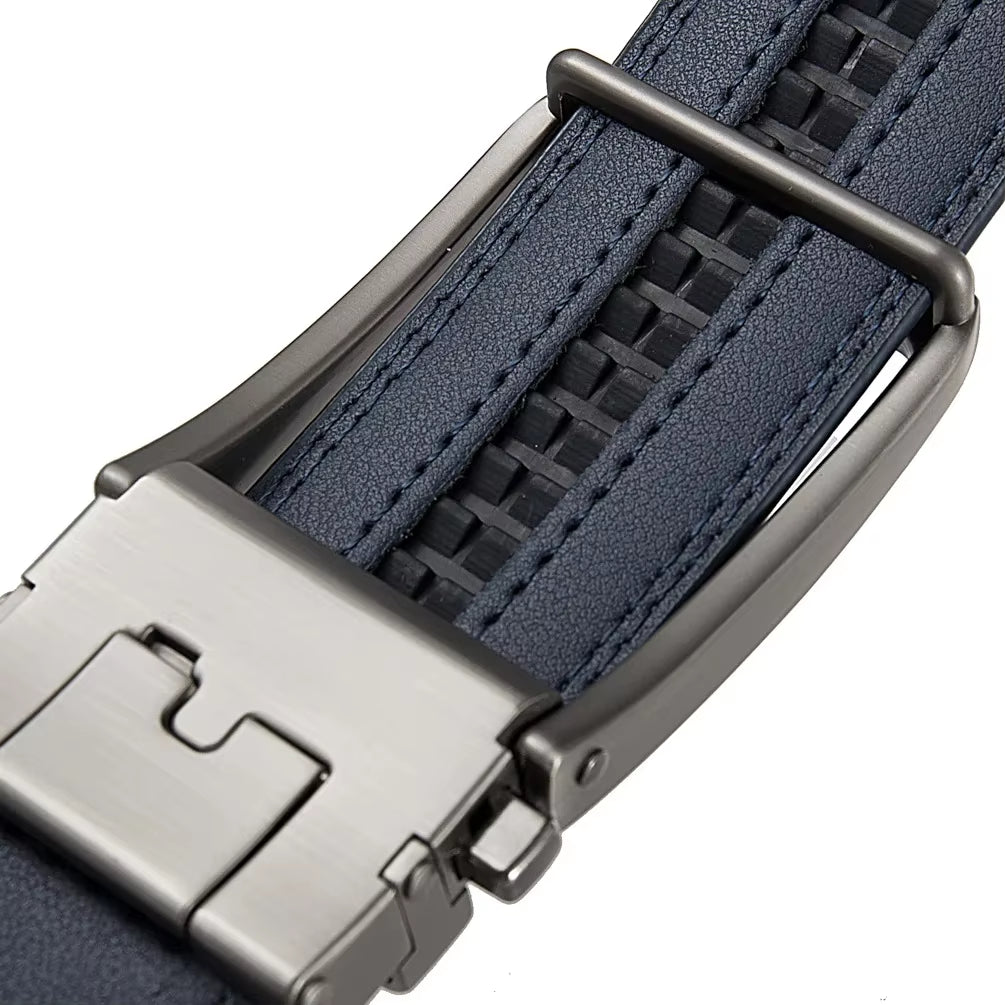 Luxury Click Belts for Men - Designer Fashion Automatic Buckle Genuine Leather Waist Strap for High-Quality Jeans
