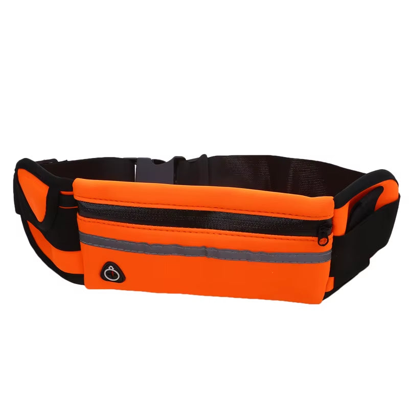 Versatile Sport Running Waist Bag for Men & Women - Comfortable Fanny Pack with Safety Tape, Perfect for Gym, Cycling & Running