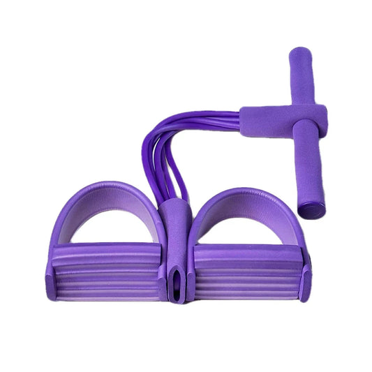 6-Tube Elastic Yoga Resistance Band for Abdominal, Waist, Arm, and Leg Stretching - Perfect for Slimming Training