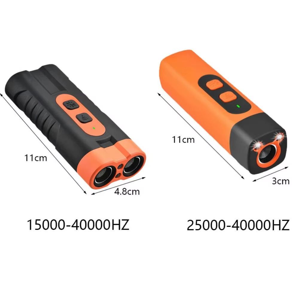 Rechargeable Ultrasonic Dog Repeller and Training Remote with LED Flashlight - Professional Anti-Barking Solution
