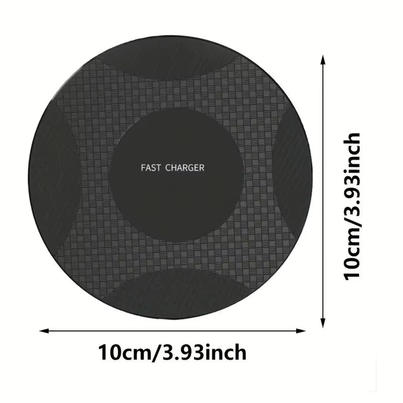 VIKEFON Ultra-Thin Wireless Charger Pad Stand - Fast Charging Dock for iPhone 14/13/12, Samsung & Xiaomi