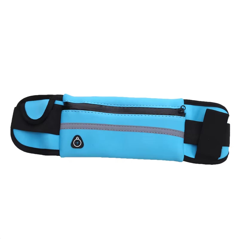 Versatile Sport Running Waist Bag for Men & Women - Comfortable Fanny Pack with Safety Tape, Perfect for Gym, Cycling & Running