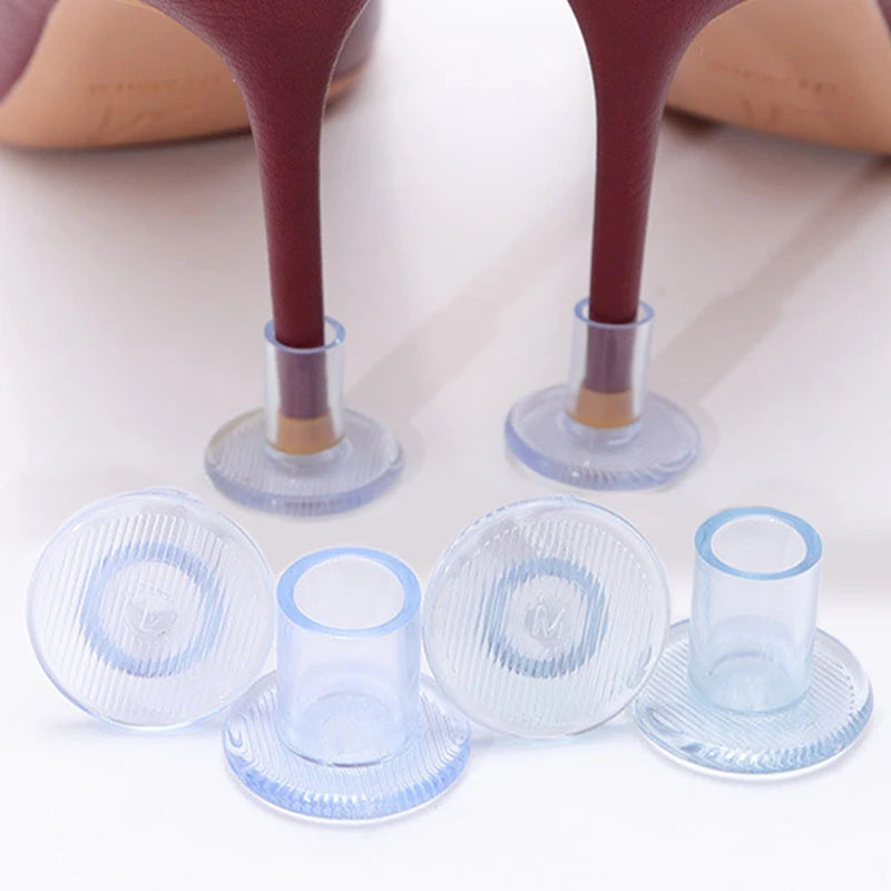 4 Pcs Non-Slip High Heel Protectors - Silent & Shockproof Stoppers for Ultimate Comfort