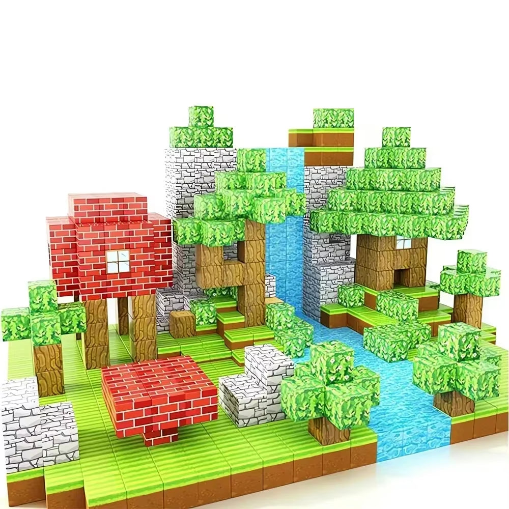 Magnetic Building Blocks Set for Kids 3+ - Perfect Montessori Sensory DIY Toy for Boys and Girls