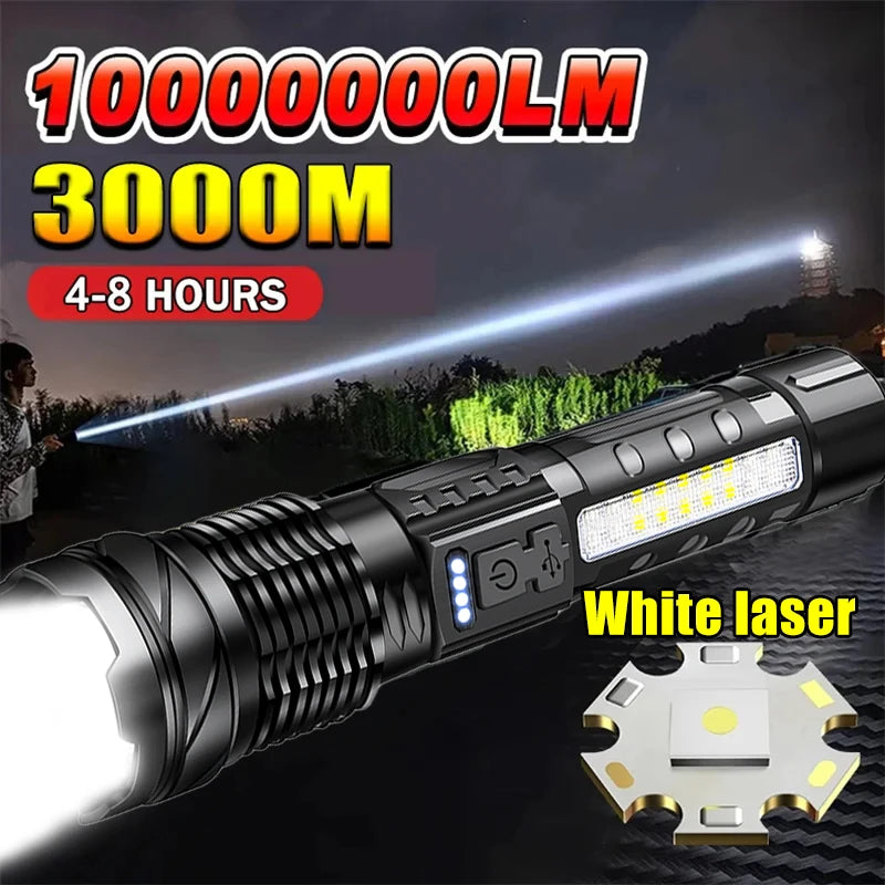 Ultra Bright USB Rechargeable Tactical LED Flashlight - Perfect for Camping, Hiking, and Outdoor Adventures