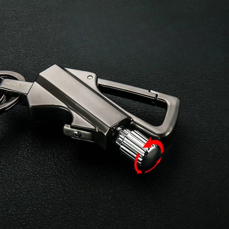 All-in-One Keychain Kerosene Lighter & Beer Bottle Opener - Perfect Outdoor Gadget for Men