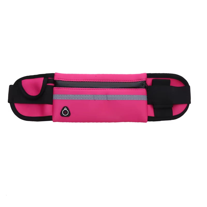 Versatile Sport Running Waist Bag for Men & Women - Comfortable Fanny Pack with Safety Tape, Perfect for Gym, Cycling & Running