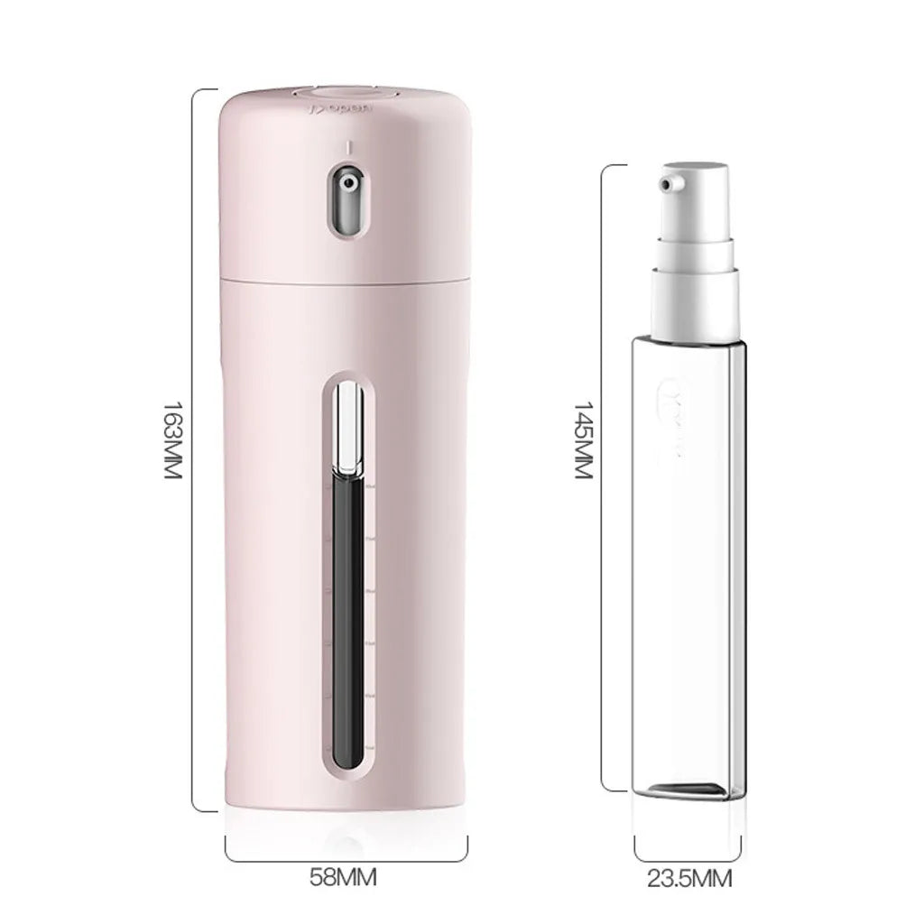 4-in-1 Travel Dispenser Bottle for Shampoo, Lotion, Shower Gel & Soap - Convenient Empty Containers for On-the-Go Use
