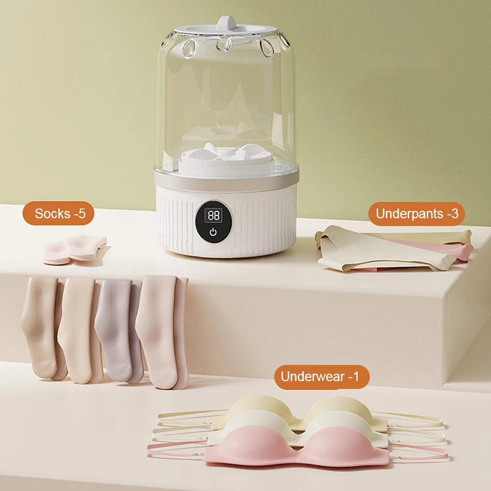 Portable Rechargeable Cordless Mini Washing Machine – Perfect for Travel, Home, and Dorm Life!