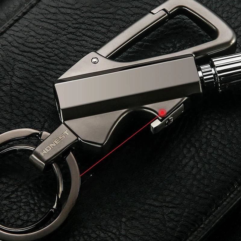 All-in-One Keychain Kerosene Lighter & Beer Bottle Opener - Perfect Outdoor Gadget for Men